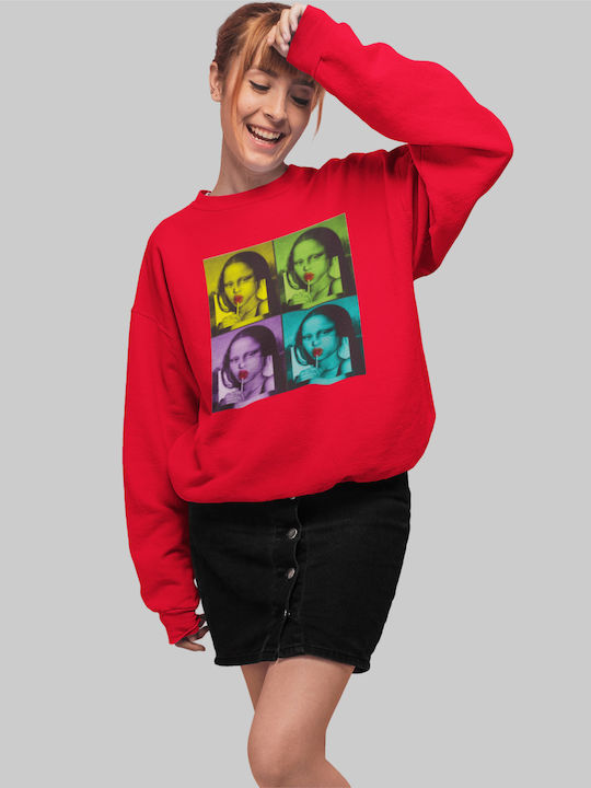 Mona Lisa Sweatshirt W - RED