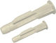 Hard Plast White Anchors No12 Oops Plastic 12mm