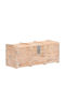 vidaXL Wooden Decorative Trunk Beige 90x40x40cm
