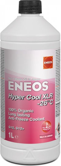 Eneos Hyper Cool XLR Сгъстен Антифризна Течност За Радиатор На Автомобил -26°C Червен Цвят 1lt
