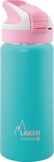 Laken Summit cap Recyclable Bottle Thermos Stainless Steel BPA Free 500ml Turquoise with Mouthpiece