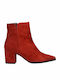 Paola Ferri 7054 Suede Women's Ankle Boots Red D7054