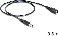 DeLock Black 50cm Extension Cord DC - DC Cable 0.5m Μαύρο 83290