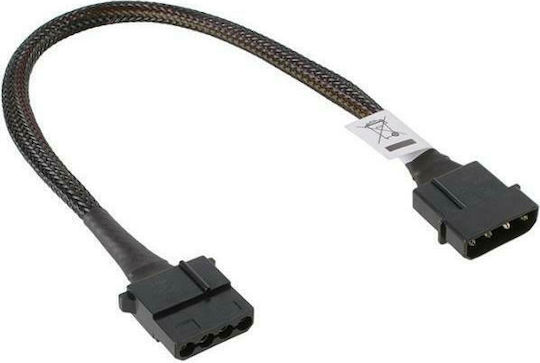 Akasa 4-Pin Molex - 4-Pin Molex Cable 0.3m Μαύρο AK-CBPW02-30
