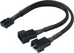 Akasa 4-Pin pwm - 4-Pin pwm / 3-Pin pwm Cable 0.15m Μαύρο (AK-CBFA04-15)