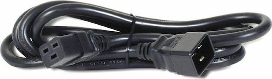 Roline IEC C20 - IEC C19 Cable 3m Μαύρο 19.08.1563