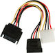 Valueline 15-Pin Sata - 4-Pin Floppy / 4-Pin Molex Cable 0.15m Πολύχρωμο VLCP 73555V 0.15