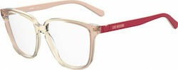 Moschino Plastic Eyeglass Frame Beige MOL583 Y5V