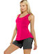 Bodymove 893-14 Women's Sleeveless Sport Blouse Fuchsia