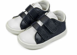 Babywalker Baptism Fabric Sneakers Λευκό-Μπλε