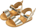 Babywalker Baptism Leather Sandals Gold