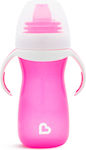 Munchkin Gentle Cup Educational Sippy Cup Plastic with Handles Pink for 9m+m+ 300ml