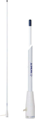 Eval Marine Antenna VHF Κεραία Fiberglass VHF για Σκάφος 156-162Mhz 1.5m