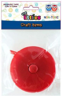 The Littlies Measuring Tape in Red color 150cm x 7.5mm with Red Button 000646792