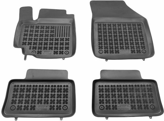 Rezaw Plast Set of Front and Rear Mats 4pcs Tray Type for Suzuki Alto 2008 Black