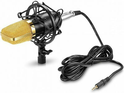Andowl Πυκνωτικό Μικρόφωνο 3.5mm Q-MIC3 Τύπου Gooseneck Φωνής σε Χρυσό Χρώμα
