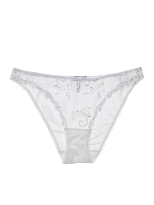 Luna Celebration Damen Slip mit Spitze Weiß