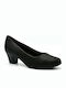 Anatomic Leather Black Medium Heels