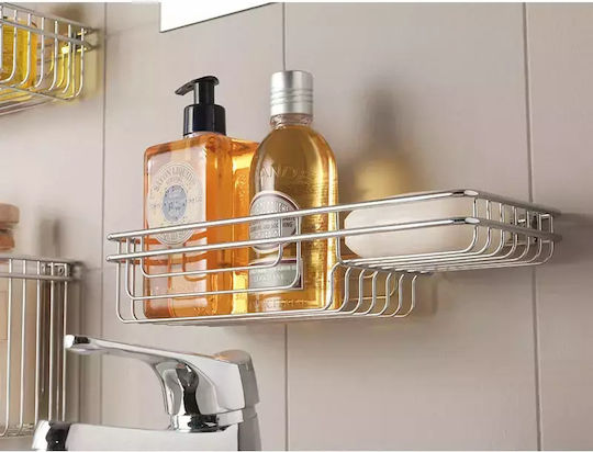 Metaltex Cuba Επιτοίχια Ραφιέρα Μπάνιου Inox με 1 Ράφι 30x11x6cm Metaltex Cuba Επιτοίχια Ραφιέρα Μπάνιου Inox με 1 Ράφι 30x11x6cm