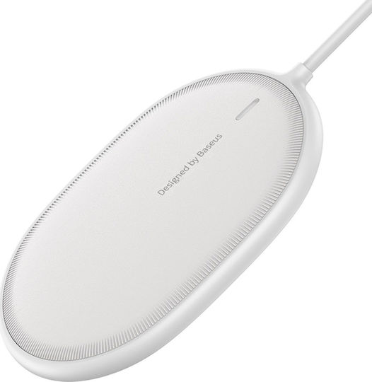 Baseus Încărcător Wireless (Qi Pad) 15W Livrarea energiei Albς (Light Wireless Induction Charger)