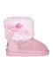 Boots with Fur Suede Kids Boots with Zipper Pink