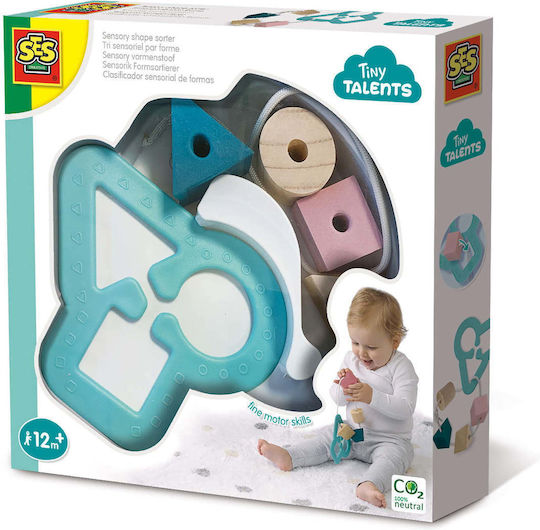 Ses Creative Jucărie de Sortare a Formelor Tiny Talents Sensory Shape Sorter pentru 12++ Luni