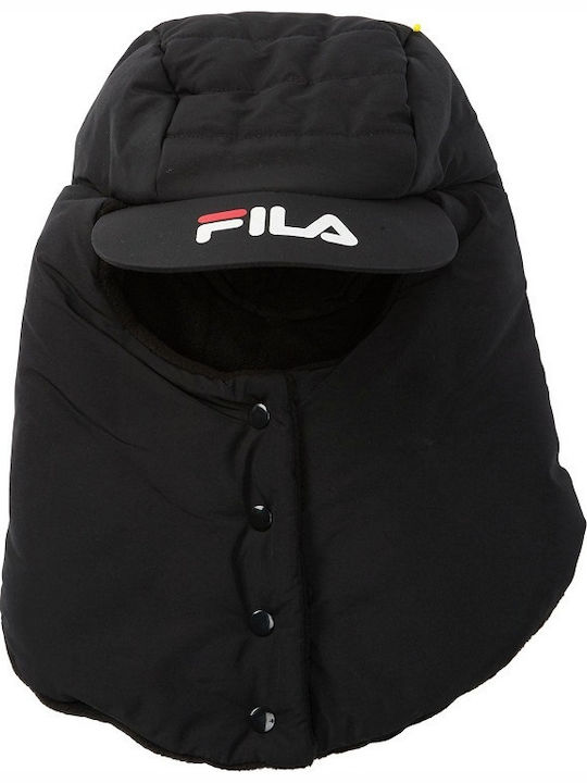 Quilted Puffer Balaclava Beanie Full Face Beanie in Black color