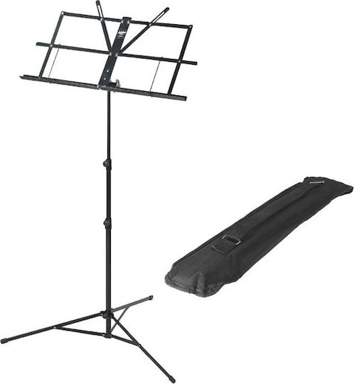 Ashton MS3127 Music Stand Height 54-123cm Black With Carrying Bag 208115