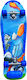 Athlopaidia Blue Graffiti 9.84" Komplett Kurzboard Blau
