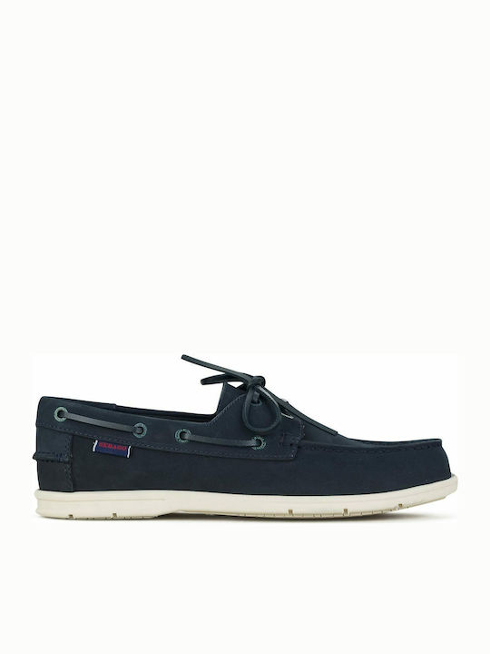 Litesides Naples Suede Ανδρικά Boat Shoes σε Μπλε Χρώμα