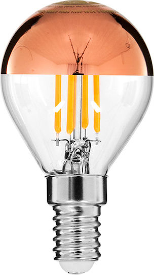 GloboStar Edison Retro Λάμπα LED 4W 81.5mm για Ντουί E14 και Σχήμα G45 Θερμό Λευκό 420lm Dimmable