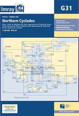 Imray G31 Karte Σκάφους Nördliche Kykladen Seekarte