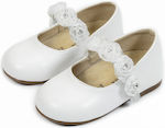 Babywalker Baptism Leather Pumps White -1