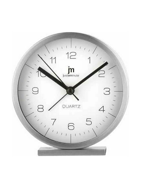 Justaminute Tabletop Clock with Alarm Silver JA...