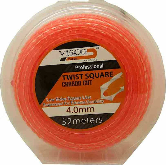 Visco Parts 4035 Square Twisted Brush Cutter Trimmer Line Length 32m and Thickness 4mm