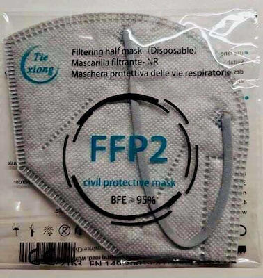 Tiexiong FFP2 Civil Protective Mask BFE >95% Γκρι 1τμχ