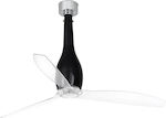 Faro Barcelona Eterfan Smart 32002WP Ceiling Fan 128cm with WiFi and Remote Control Glossy Transparent