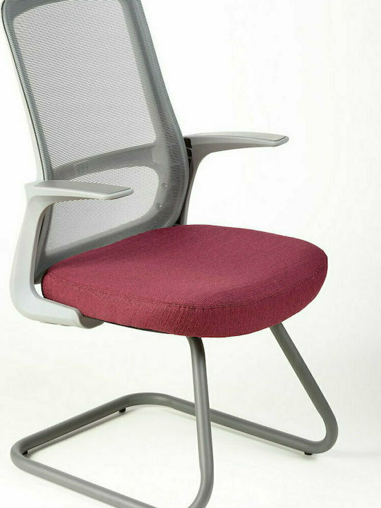 Stuhl C7 mit Armlehnen Βυσσινί / Γκρι 60x60x100...