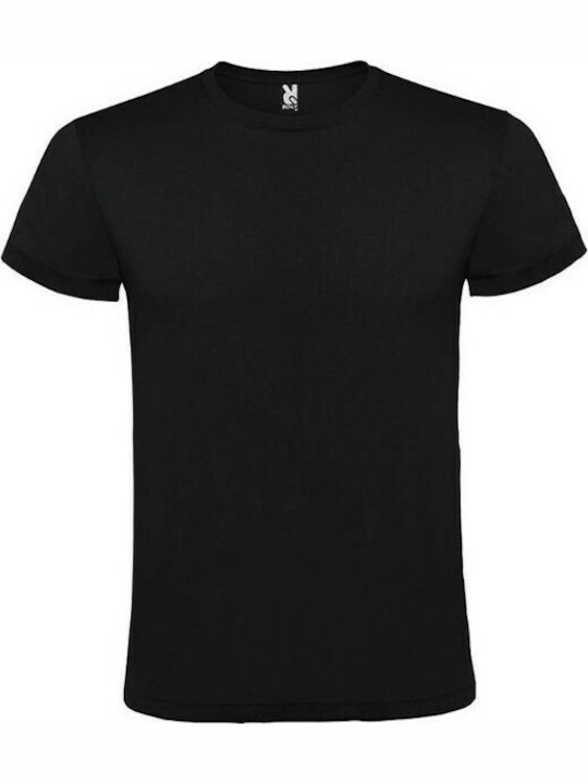 Roly Atomic 150 Ανδρικό Διαφημιστικό T-shirt Κοντομάνικο σε Μαύρο Χρώμα
