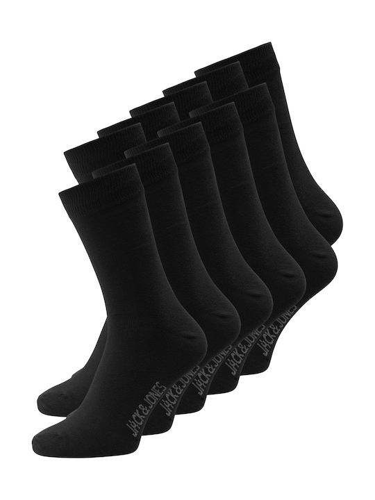 Jack & Jones Unisex Μονόχρωμες Κάλτσες Μαύρες 10Pack