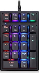 Motospeed K24 Gaming KeyPad cu Outemu Albastru întrerupătoare și iluminare RGB Negru