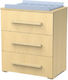 Lexi Baby Dresser with 3 Drawers Beige 81x52x94cm