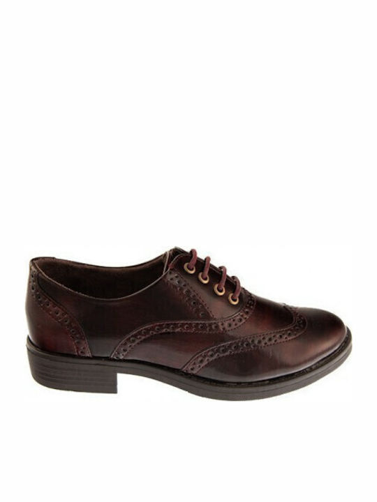 Γυναικεία Oxfords από Λουστρίνι σε Μπορντό Χρώμα