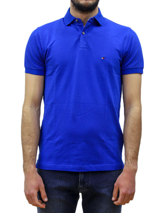Tommy Hilfiger Ανδρικό T-shirt Polo Μπλε