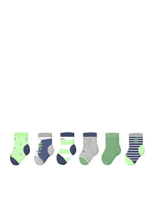 Mayoral Kids' Socks Knee-High Green 6 Pairs