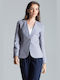 Figl M678 Damen Mittellang Blazer Gray 135772