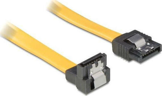DeLock 7-Pin SATA II - 7-Pin SATA II Angle (90°) Cable 0.1m Κίτρινο (82469)