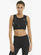 Γυνăkĭe Crop Top Fără Mânecă Negru