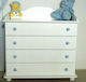 Vitalia Baby Dresser with 4 Drawers White 95x50x99cm