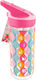 Stor Kinderflasche Minnie Kunststoff mit Strohhalm Rosa 620ml